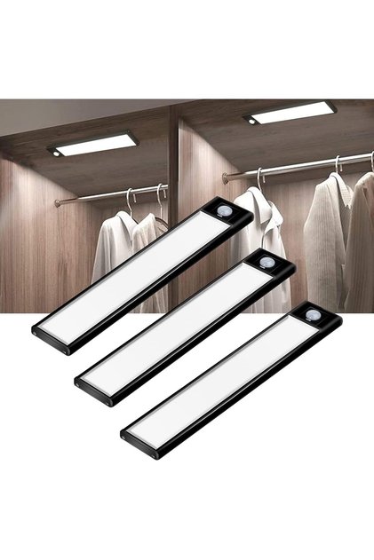 Hareket Sensörlü Şarjlı LED Dolap Altı Işığı 22 cm – Mutfak Koridor Gece Lambası