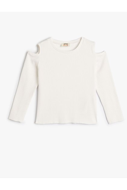 T-Shirt Long Sleeve Crew Neck Camisole Window Detailed
