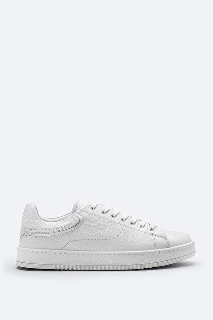 Men's White 100% Leather Casual Shoes A61Y8006