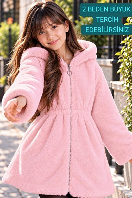 Girl's Lined Powder Plush Jacket Coat