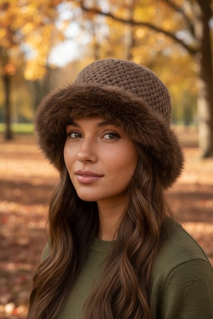 Women's Winter Faux Fur Plush Cap Hat