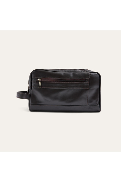 Men's Brown Leather Handbag