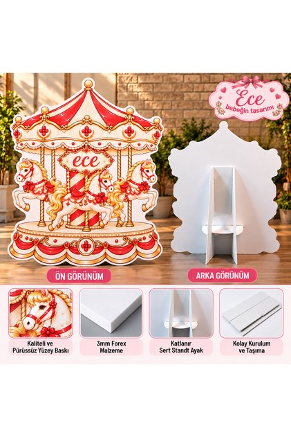 PASTEL ATLI KARINCA PANO 50 CM İSİM KİŞİSELLEŞTİRİLEBİRİR
