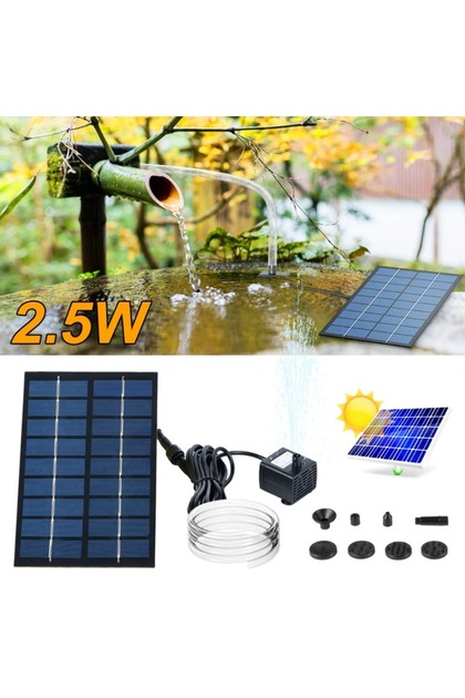 Solar Water Fountain for Bird Bath with Seperate Solar Panel 2.5W,Solar Fountain Pump for Pond,Water