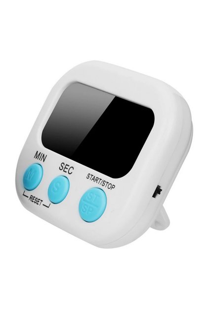 1pc WHITE 1pc Magnetic LCD Kitchen Timer Digital Count Up/Down Stopwatch for Cooking Baking Stud Spo