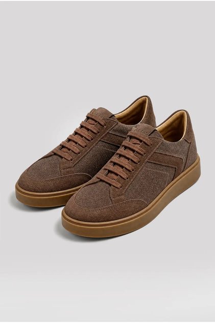 Süet Detaylı Kumaş Sneaker
