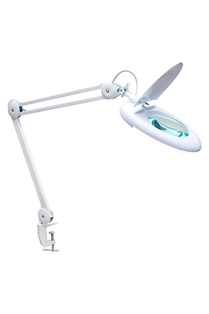 Pm-4300 Acrobat Table Lamp with Lens Magnifier, Touch Dimmer, Led Illumination