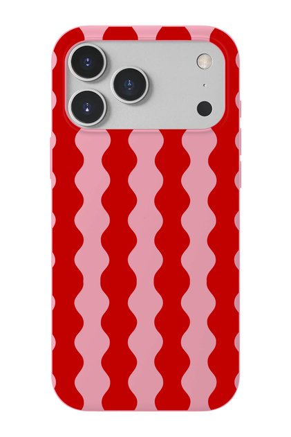 Wavy Pop Pattern Tpu Flexible Silicone Suede Interior Phone Case Compatible with iPhone 17 Pro/18 Pro