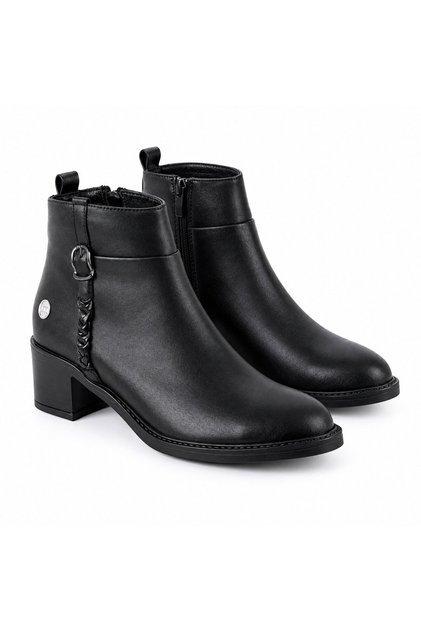 8805 Genuine Leather Daily Women's Boots-Black