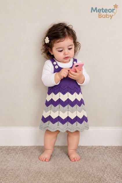Baby Girl Set Knitted Dress Tshirt Set of 2 Striped Colorful Knitwear Salopet 3 6 9 12 Months