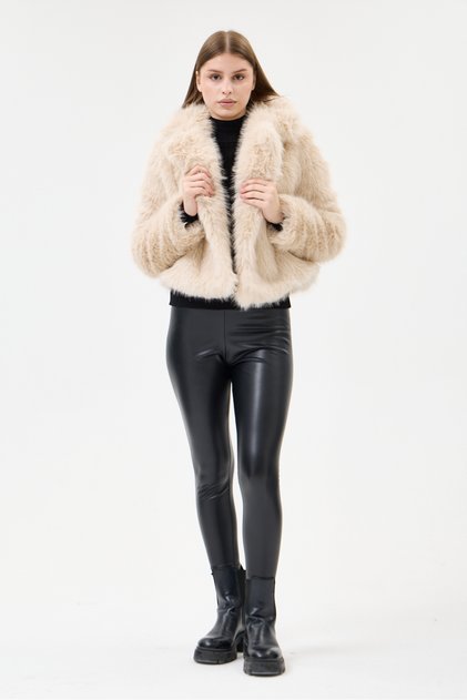 luna lolita crop kürk ceket