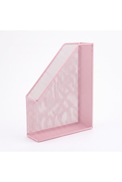 Metal Mesh Magazine Rack Pastel Pink