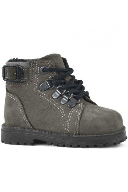 Rakerplus Griffon 8028-Gr2 Gray Nubuck Skin 100% Genuine Leather Zippered Boys' Boots