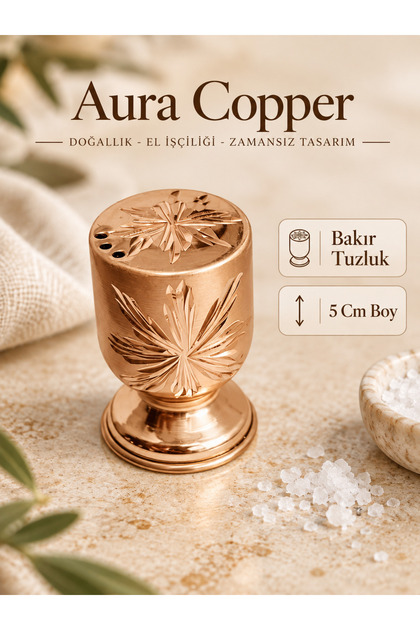 Hand Embossed Copper Salt Bowl Decorative Tableware Salt and Spice Bowl