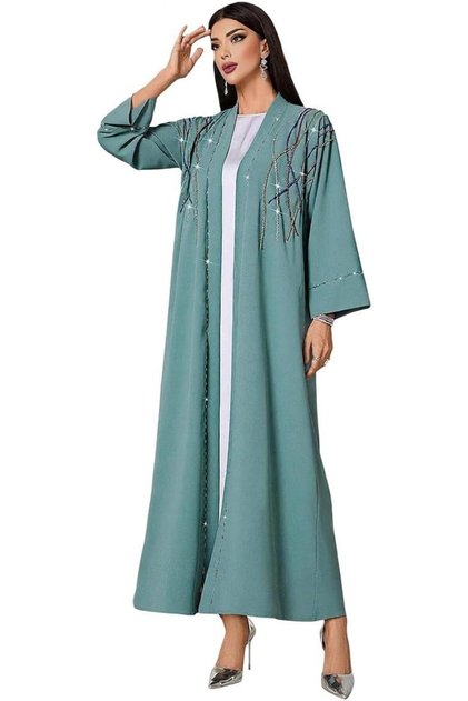 Premium Open Front Abaya with Embroidered Detail