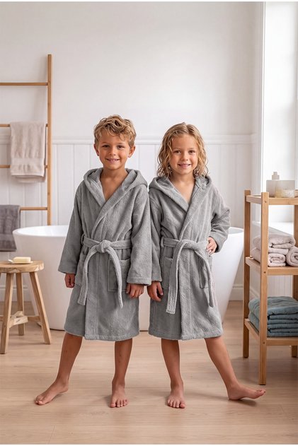 100% Cotton Hooded Children's Bathrobe