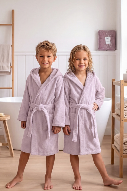 100% Cotton Hooded Children's Bathrobe