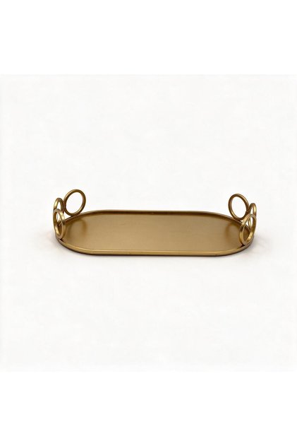 Indian Handicraft Gold Metal Oval 28*13 cm