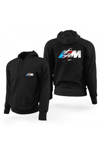 Bmw m Power Piston Black Zippered Limited Edition Hooded Sweatshirt
