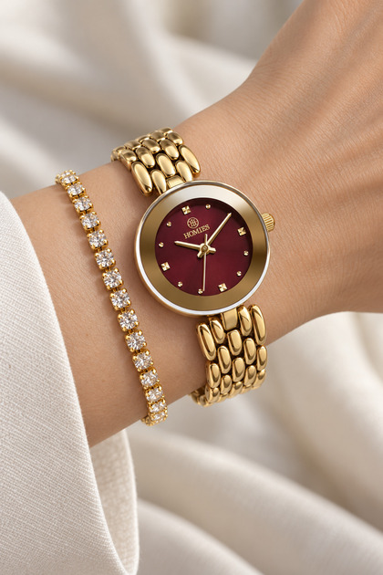 Minimalist Series – Women's Wristwatch (24mm, Steel Band, Special Box and Bracelet Gift).Hm29106S01-4
