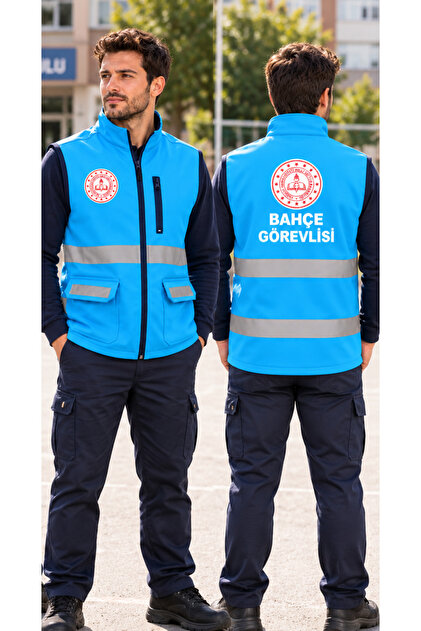 Okul Bahçe Görevlisi Yeleği, Su-Rüzgar Geçirmez Softshell
