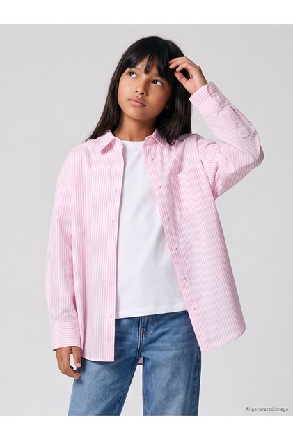 Striped Girls' Shirt for Style Seekers from Uzg Store