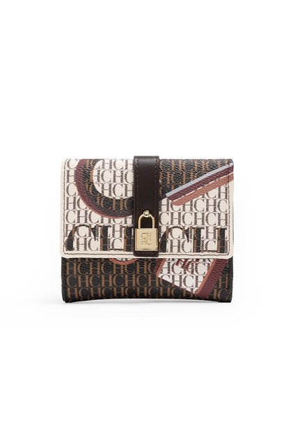 Short Foldable Multifunctional Coin Purse with Lock Buckle Decoration
