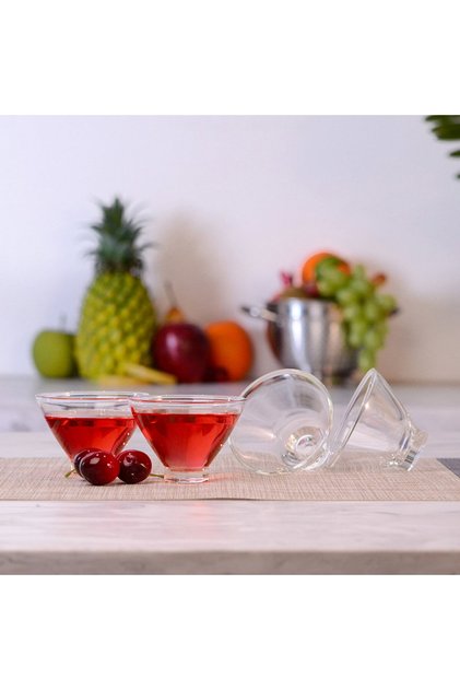 طقم كاسات حلى زجاج 6 حبات