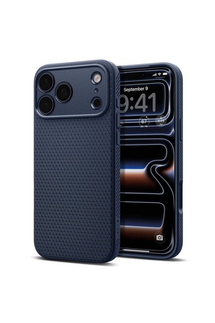 Husa pentru Apple iPhone 18 Pro / 17 Pro, Spigen, Liquid Air, Bleumarin ACS12150