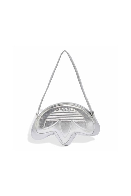 Trefoil Metallic Bag Shoulder Bag Gray