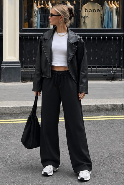 Elastic Waist Loose Sweatpants Hl211