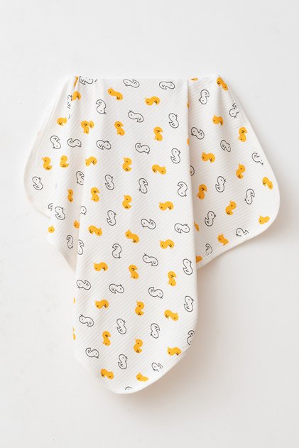 Little Ducks 100% Cotton Natural Cotton 80X90 cm Single Layer Baby Blanket