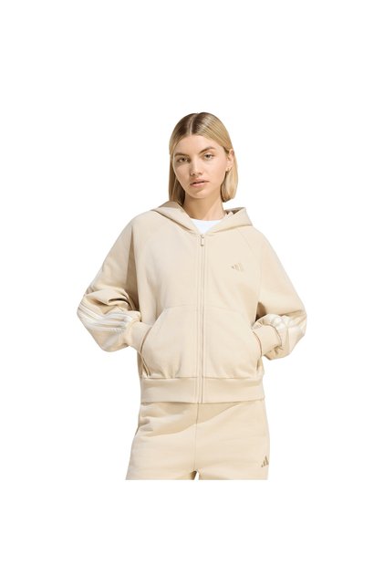 KIT 3-Stripes Full Zip Kadın Sweatshirt - Bej