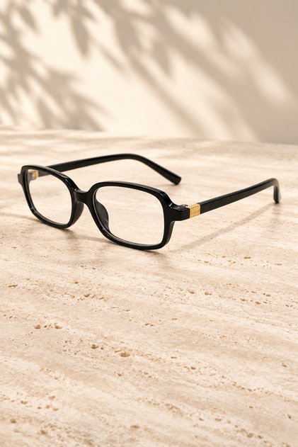 Brelmaki Square Luxury New Season Black Framed Blue Block Blue Light Filtered Glasses