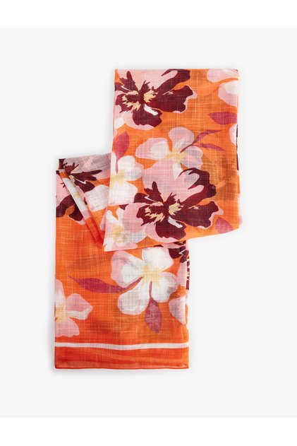 Patterned Long Floral Shawl Pareo