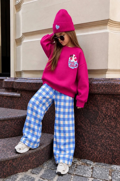 Girl's Printed 100% Cotton Top and Bottom Set