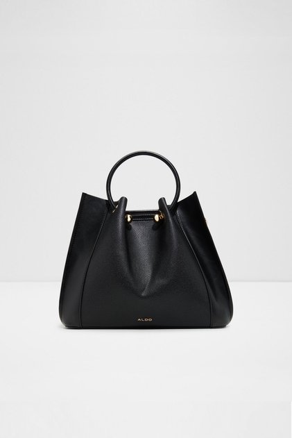 MAXIA - Kadın Suni Deri Siyah Fermuarlı Satchel Çanta