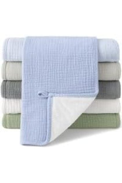Muslin Burp Cloths,100% Cotton Baby Burping Clothes,6 Pack,20x10in