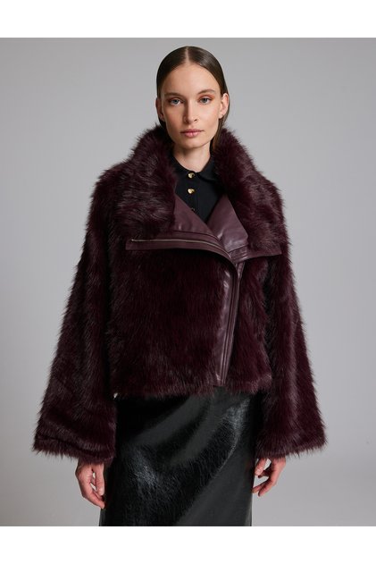 Burgundy Faux Fur 50329296-Vr014