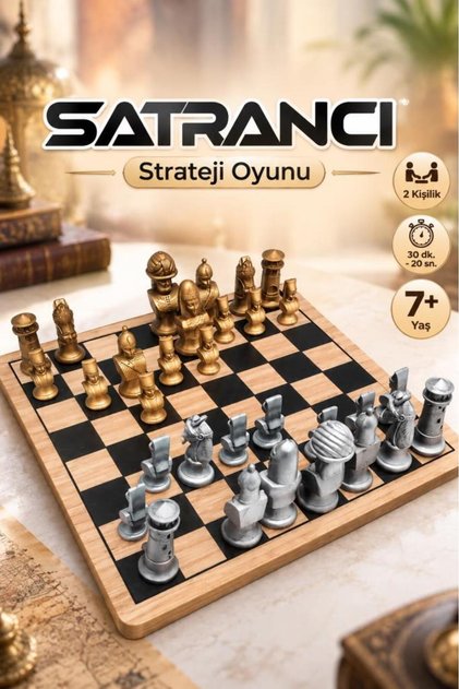 Ottoman Themed Chess Set, a 2-Person Strategy and Intelligence Game That Supports Attention Skills