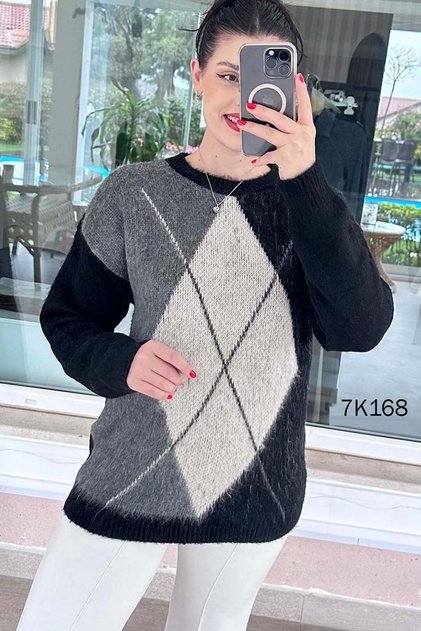 Baklava Pattern Knitwear Blouse 7K168