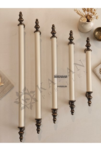 Cream Pipe Handle for Cabinet, Drawer, Cloakroom, Kitchen Handle 224/192/160/128/96mm