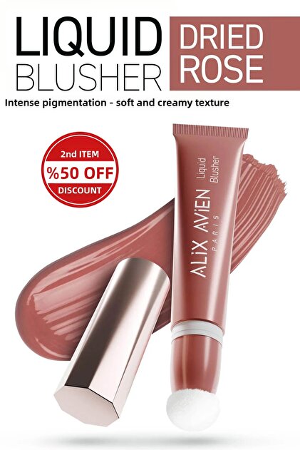 Intensely Pigmented Vitamin E Matte Finish Creamy Liquid Blush - Liquid Blusher 06 Dried Rose