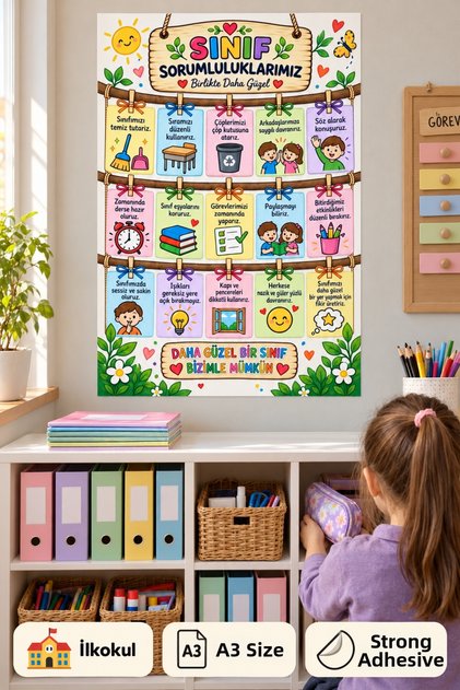 School Responsibility Chart First School Classroom Responsibility Chart Our Responsibilities List A3 Size Label Sticker
