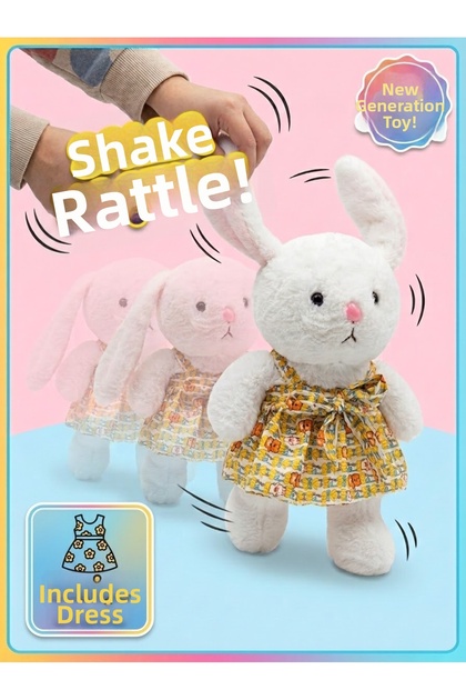 Plush Rabbit Running While Shaking Its Tail 45 cm Including Outfits