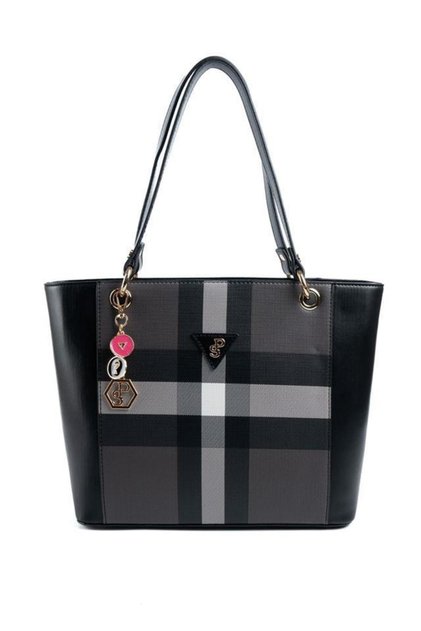 Black - Black Plaid Women's Shoulder Bag Sp1176