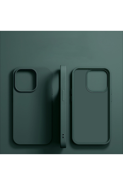 For iPhone 12 Dark Green Luxury Liquid Silicone Phone Case for APPLE iPhone 11 13 12 14 15 16 Pro Ma