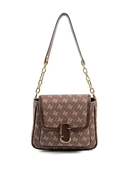 Coffee - Coffee Monogram Women's Shoulder Bag Sp1147