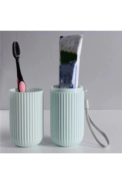 green Portable Toothpaste Toothbrush Protect Holder Case Travel Camping Storage Box Protect Toothbru