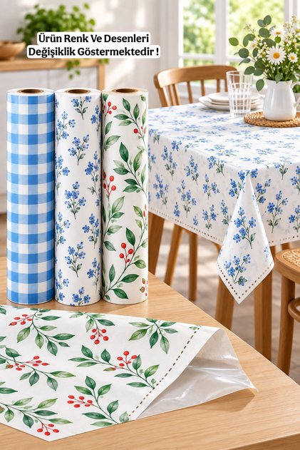 100X150 cm Disposable 16 Pieces Table Paper - Tablecloth 1 Roll Wrapped